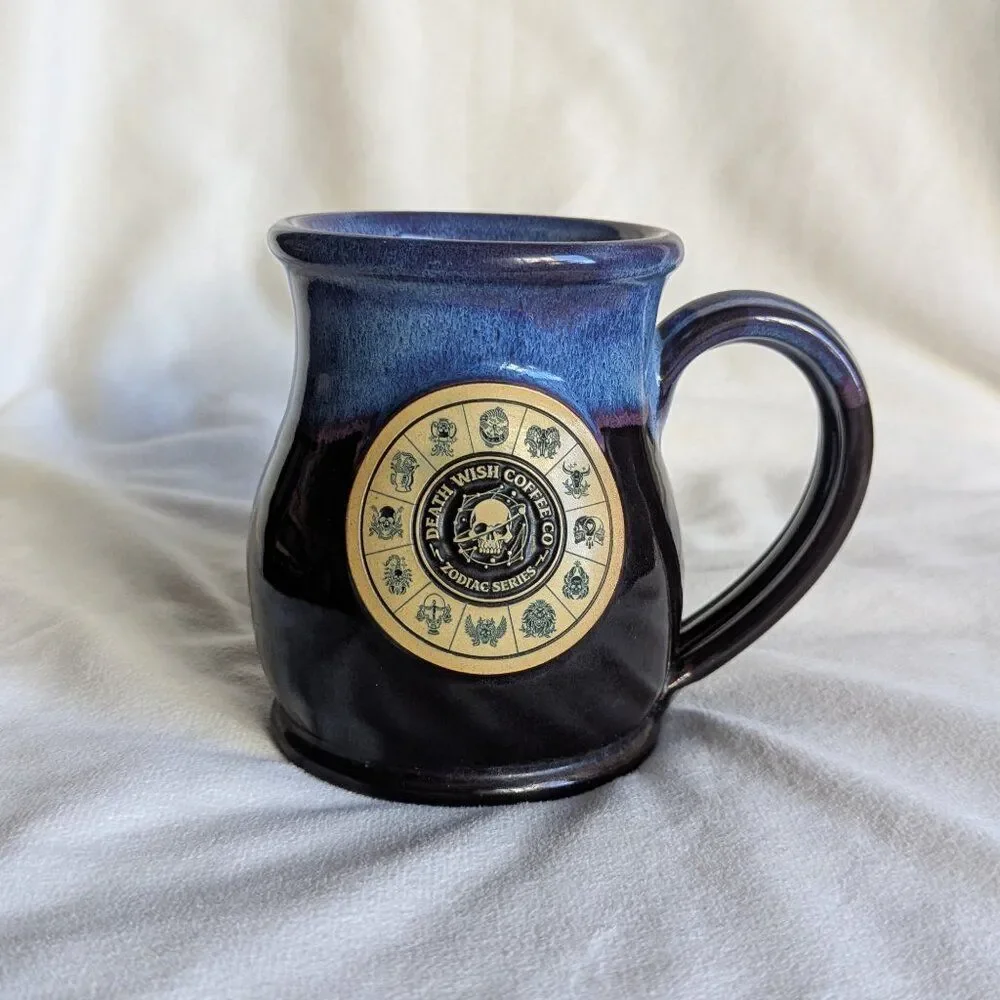 Death Wish Coffee DWC Zodiac Series Celestial Mug 2021 Deneen Pottery USA
